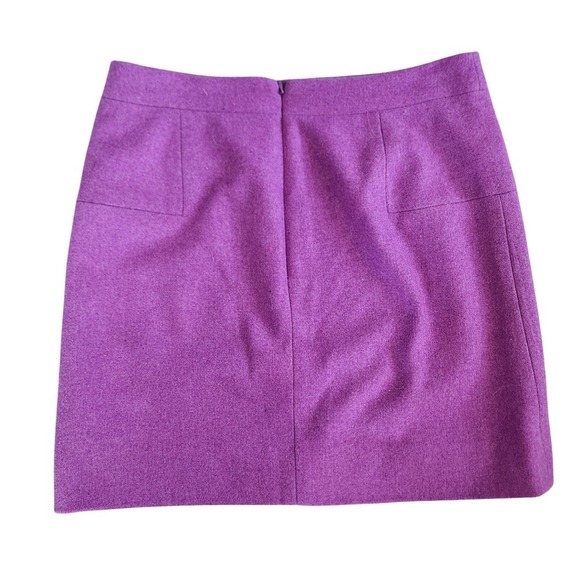 J. Crew Purple Skirt Mini Above Knee Career Business Office Casual 6 Flaw - Picture 9 of 10